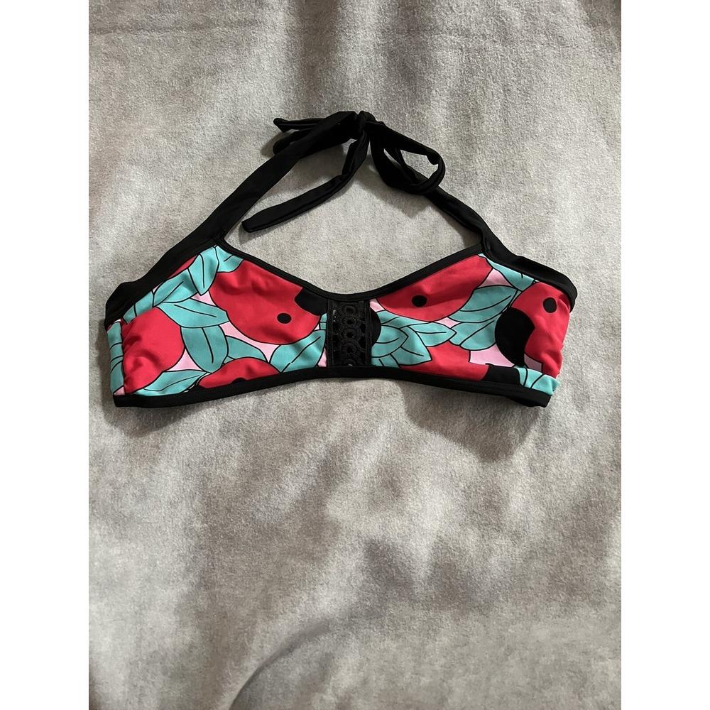 Aerie SCOOP Bikini Top Tropical Print Medium